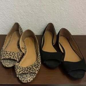 Old Navy Women's Leopard Print and Black Flats